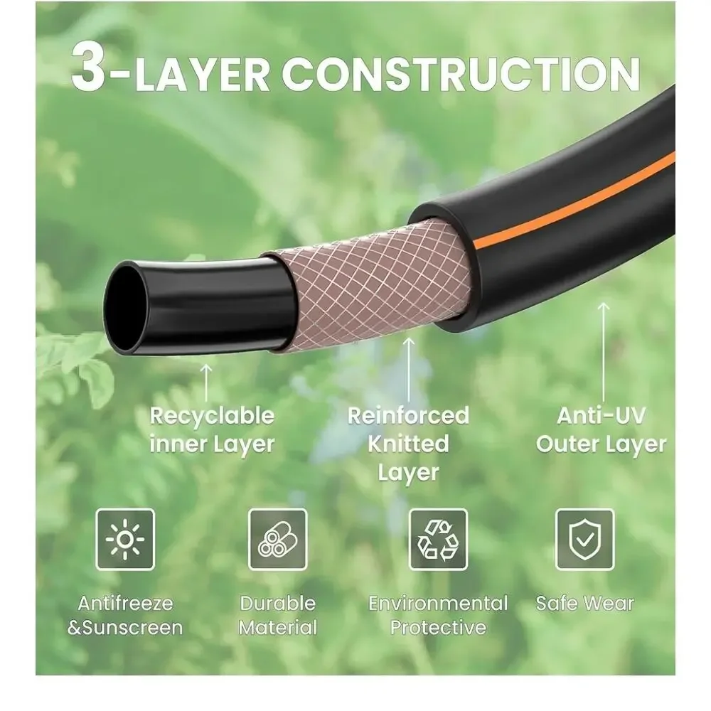 Giraffe Tools Garden Leader Hose 5/8 inch x 2.5ft, Male to Female Fittings